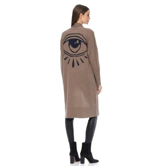 Skull Cashmere Jansen Sweater in Porcupine/Navy Eye Graphic - Picture 4 of 6